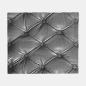 Muster aus schwarzem echtem Leder mit Fleecedecke (Vorderseite (Horizontal))