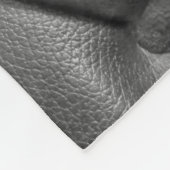 Muster aus schwarzem echtem Leder mit Fleecedecke (Ecke)