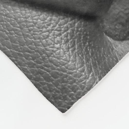 Muster aus schwarzem echtem Leder mit Fleecedecke (Ecke)