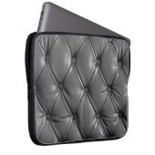 Muster aus schwarzem echtem Leder mit Laptopschutzhülle (Vorne Rechts)
