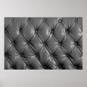 Muster aus schwarzem echtem Leder mit Poster (Vorne)