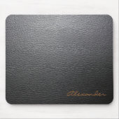 Muster aus schwarzem Leder - benutzerdefinierte Mo Mousepad (Vorne)