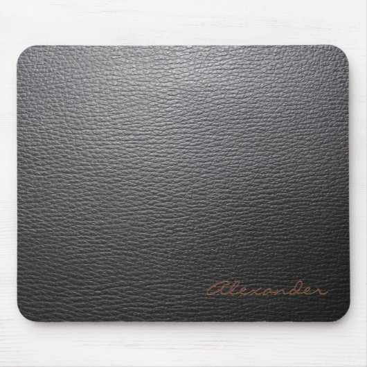 Muster aus schwarzem Leder - benutzerdefinierte Mo Mousepad (Vorne)