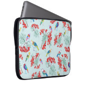 Muster aus Vögeln und Beeren Laptopschutzhülle (Vorne Rechts)