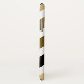 Muster aus weißem Gold und schwarzen Streifen Case-Mate iPhone Hülle (Hinten/Rechts)