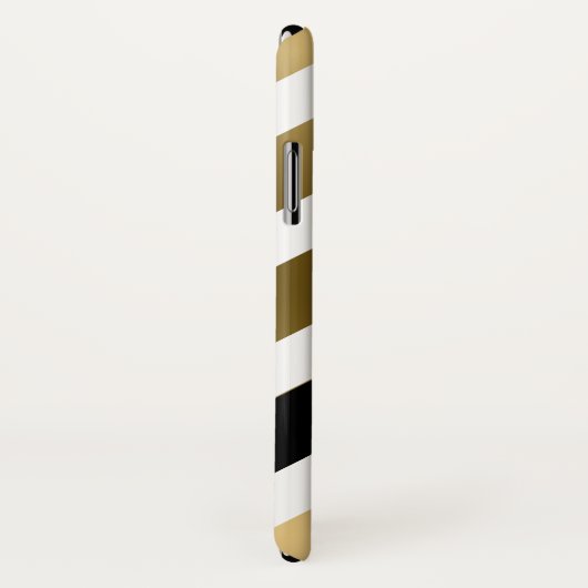 Muster aus weißem Gold und schwarzen Streifen Case-Mate iPhone Hülle (Hinten/Rechts)