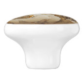 Muster aus weißem Goldmarmor Keramikknauf (Seitenansicht)