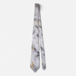 Muster aus weißem Grau- und Goldmarmor Krawatte