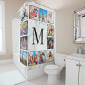 Muster aus weißem Marmor Duschvorhang (Beispiel)