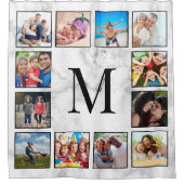 Muster aus weißem Marmor Duschvorhang (Vorderseite)