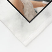 Muster aus weißem Marmor Fleecedecke (Ecke)