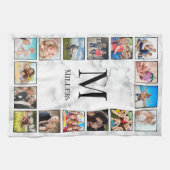 Muster aus weißem Marmor Geschirrtuch (Horizontal)