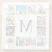 Muster aus weißem Marmor Glasuntersetzer (Rückseite)