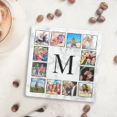 Muster aus weißem Marmor Glasuntersetzer