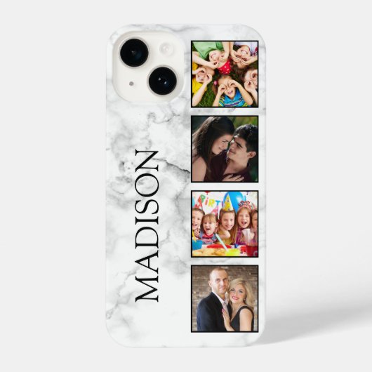 Muster aus weißem Marmor iPhone Hülle (Rückseite)
