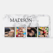 Muster aus weißem Marmor iPhone Hülle (Rückseite (Horizontal))