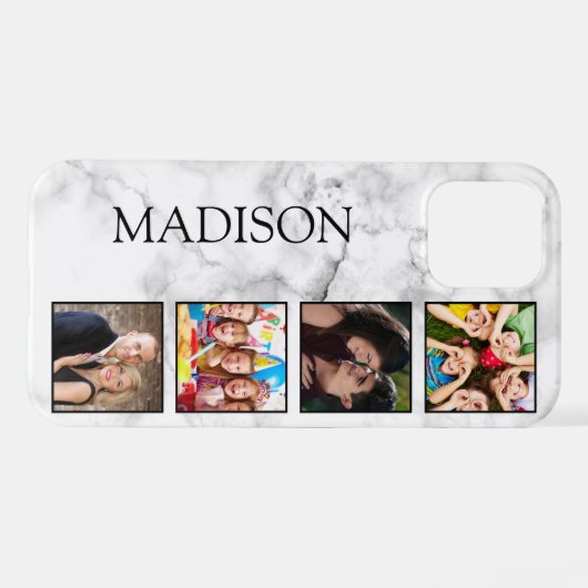 Muster aus weißem Marmor iPhone Hülle (Rückseite (Horizontal))