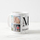 Muster aus weißem Marmor Kaffeetasse (Vorderseite Links)