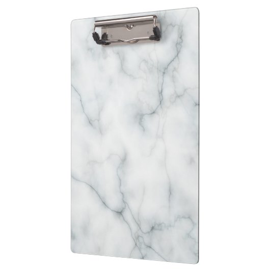 Muster aus weißem Marmor Klemmbrett (Links)