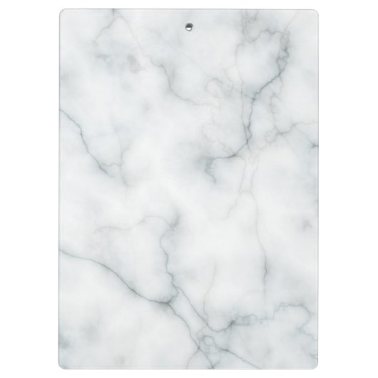 Muster aus weißem Marmor Klemmbrett (Rückseite)