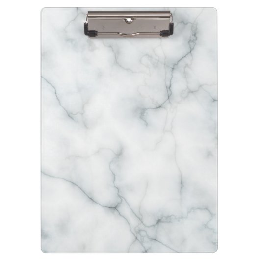 Muster aus weißem Marmor Klemmbrett (Vorderseite)