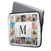 Muster aus weißem Marmor Laptopschutzhülle (Vorderseite Links)