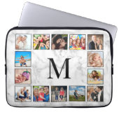 Muster aus weißem Marmor Laptopschutzhülle (Vorderseite)