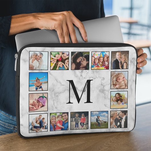 Muster aus weißem Marmor Laptopschutzhülle