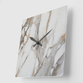 Muster aus weißem Marmor Moderne Uhr (Winkel)