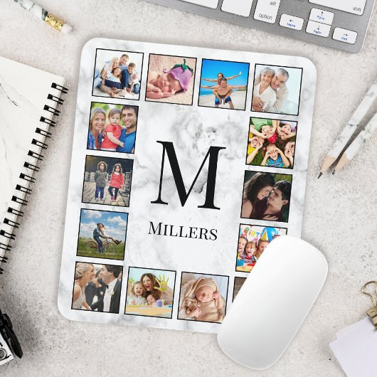 Muster aus weißem Marmor Mousepad