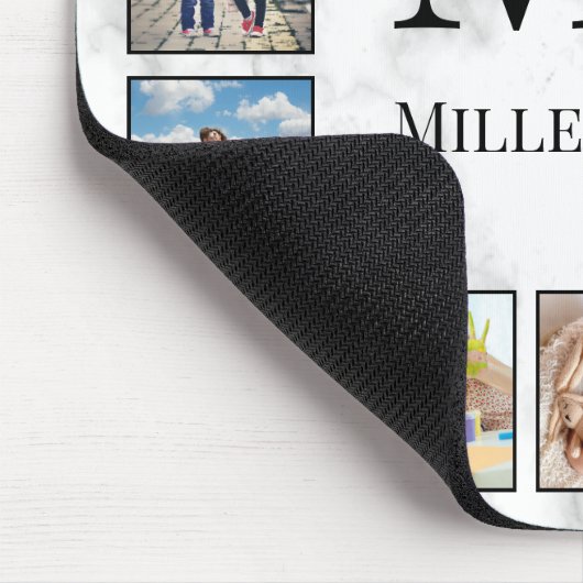 Muster aus weißem Marmor Mousepad (Ecke)