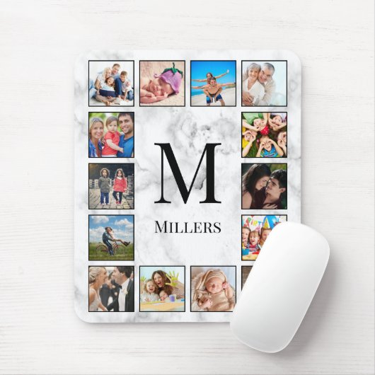 Muster aus weißem Marmor Mousepad (Mit Mouse)