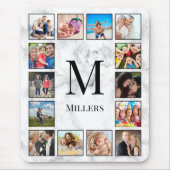 Muster aus weißem Marmor Mousepad (Vorne)