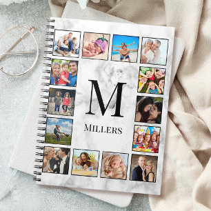 Muster aus weißem Marmor Notizblock