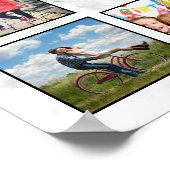 Muster aus weißem Marmor Poster (Ecke)