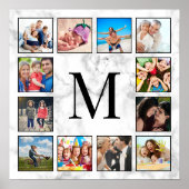 Muster aus weißem Marmor Poster (Vorne)