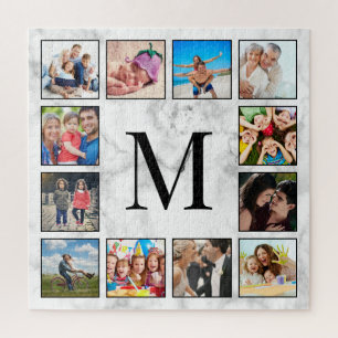 Muster aus weißem Marmor Puzzle