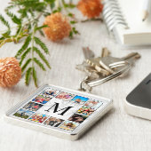 Muster aus weißem Marmor Schlüsselanhänger (Seite)