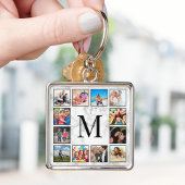 Muster aus weißem Marmor Schlüsselanhänger