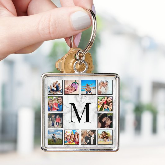 Muster aus weißem Marmor Schlüsselanhänger