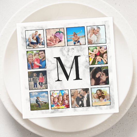 Muster aus weißem Marmor Serviette