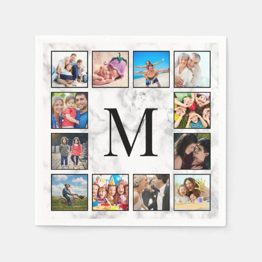 Muster aus weißem Marmor Serviette (Vorderseite)