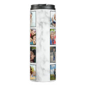 Muster aus weißem Marmor Thermosbecher (Rückseite)