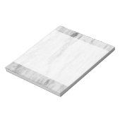 Muster aus weißem und grauem Marmor Notizblock (Rotiert)