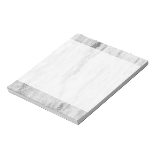 Muster aus weißem und grauem Marmor Notizblock (Rotiert)