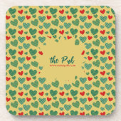 Muster ausgefüllte Herzen Getränkeuntersetzer (Vorderseite)