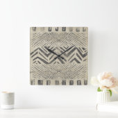 Muster-Basar - geometrische Formen Quadratische Wanduhr (Zuhause)