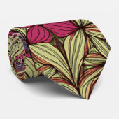 Muster Batik Blau Rot Krawatte (Gerollt)