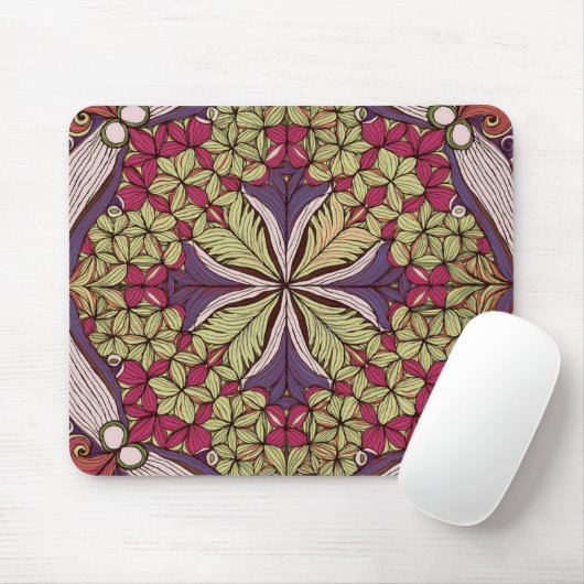 Muster Batik Red Blue Mousepad (Mit Mouse)