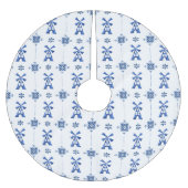 Muster-Baum-Rock Holländer-Delfts blauer Polyester Weihnachtsbaumdecke (Vorderseite)